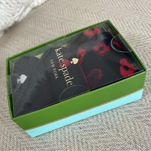 Kate Spade Socks - 3 pair boxed set- Black & Red